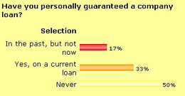 Survey Mar 08, Have you personally guaranteed a company loan